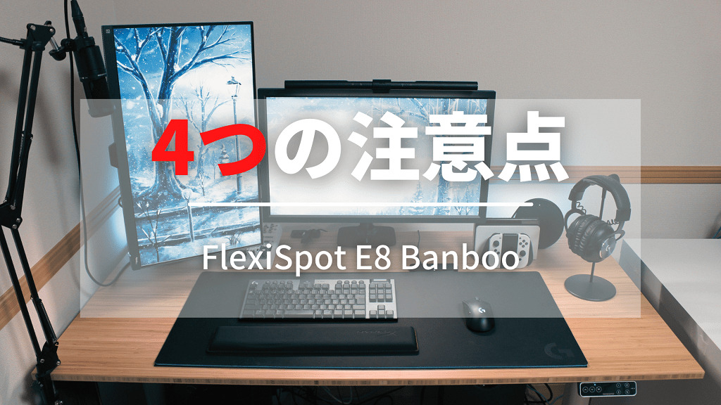 FlexiSpot E8 Banbooを購入する前の4つの注意点